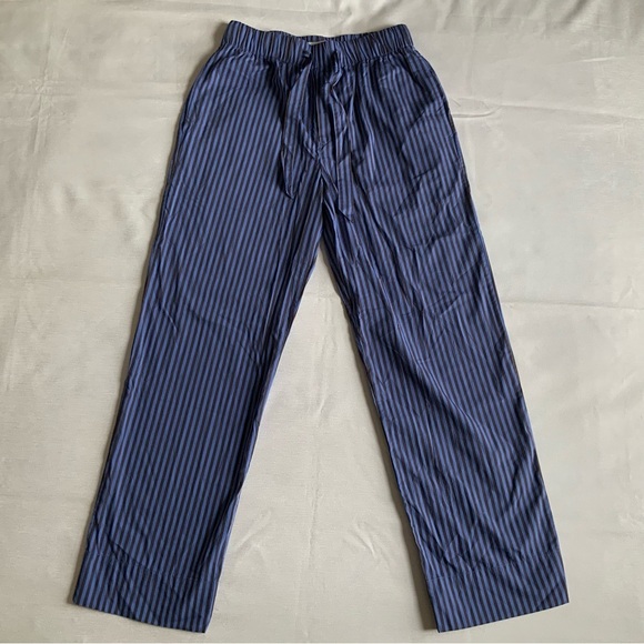 Tekla stripped blue and gray pajama trousers men’s - Picture 2 of 10